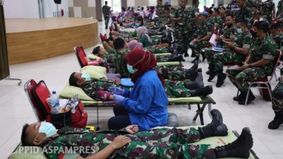 Kegiatan  Donor Darah Dalam Rangka Hari Bhakti Paspampres ke 77