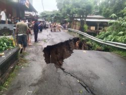 Jalan Bakung Putus Total Digerus Hujan Deras, PU Buleleng Segera Perbaiki Dalam 3 Bulan Kedepan