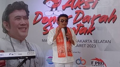 Pedangdut Rhoma Irama Hadiri Giat Donor Darah di Markas PMI Jakarta Selatan