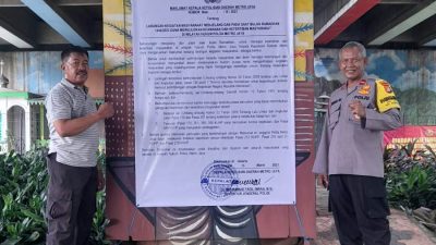 Polsek Kembangan Pasang Spanduk Maklumat Kapolda Metro Jaya Dalam Menyambut Puasa Ramadhan 1444 H