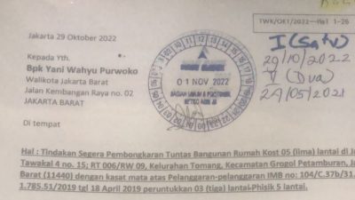 Warga di Jalan Tawakal RW 09 Tomang Menyayangkan Kinerja dan Kurang Responnya Aparatur di Lingkup Pemkot Jakbar