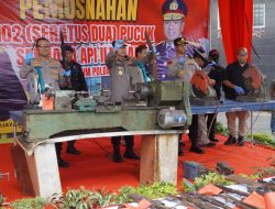 Polisi Ungkap Home Industri Senpi dan Sita 102 Pucuk Senpi Rakitan Ilegal di Bengkulu