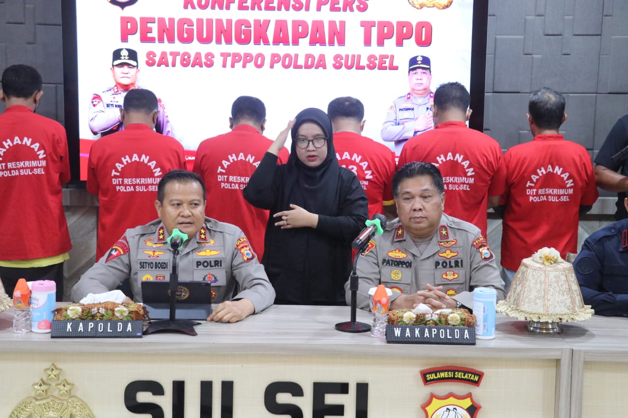 9 Terduga Pelaku Perdagangan Orang Berhasil Ditangkap Polda Sulsel