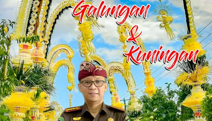 Kajari Singaraja Rizal Syah Nyaman Bersama Staf Mengucapkan Galungan & Kuningan