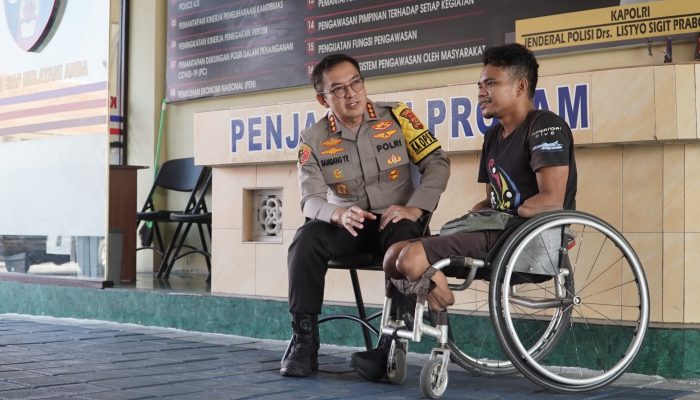 Kapolresta Bambang Yogo Pamungkas Beri Motivasi Penyandang Disabilitas