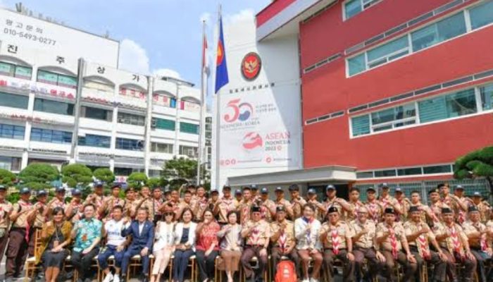 Kontingen Gerakan Pramuka Indonesia Kondisi  Aman dari Amukan Angin Topan Khanun Korsel