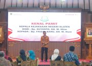 Kenal Pamit, Faizal Banu Resmi Jabat Kajari di Klaten