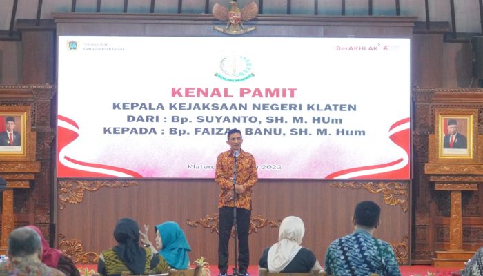 Kenal Pamit, Faizal Banu Resmi Jabat Kajari di Klaten