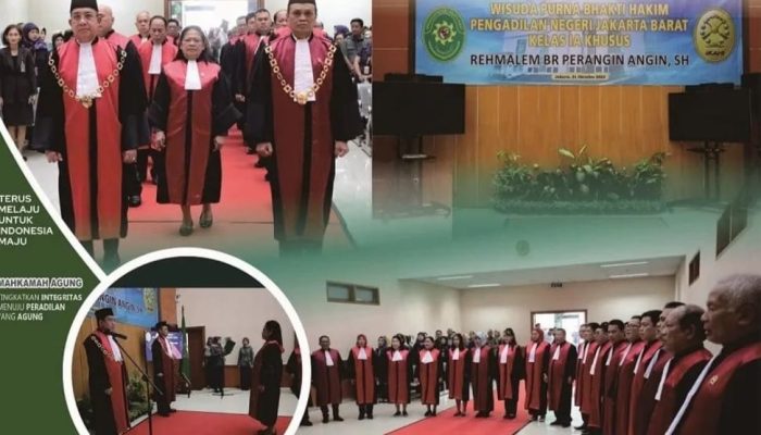 Ketua PN Jakbar Pimpin Upacara Wisuda Purna Bakti