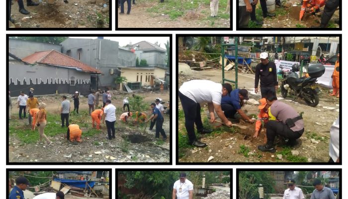 Kelurahan Srengseng Mengikuti Upacara HUT Korpri Ke-52 via Virtual Sekaligus Tanam Pohon