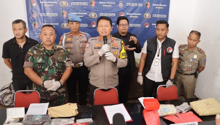 Polsek Palmerah Jakarta Barat  Sita 1,1 Kg Ganja dan 2 Ons 3 Gram Sabu