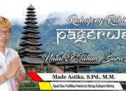 Kadisdikpora Buleleng Made Astika dan Staf mengucapkan Hari Raya Pagerwesi& Nataru 2024