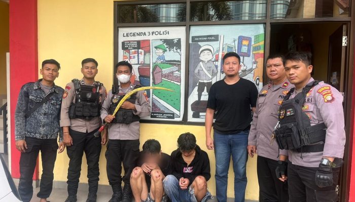 Polisi Amankan 2 Remaja Membawa  Sajam Celurit Diduga Hendak Melakukan Tawuran