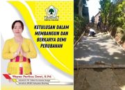 Caleg Golkar Dapil Banjar /Buleleng Parlina Dewi Ajak Masyarakat Membangun Desa Semarakkan Gotong Royong