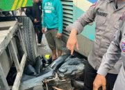 Aksi Heroik ! Relakan Motor Ganjal Bus Mundur, Bripda Novandro Selamatkan Banyak Nyawa