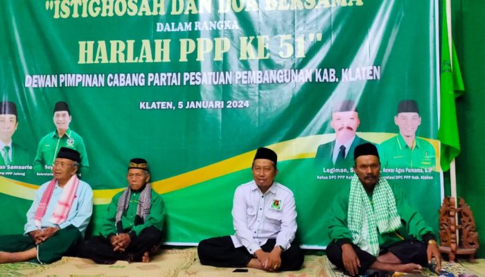 Harlah ke-51, DPC PPP Klaten Gelar Doa Bersama untuk Pemilu 2024