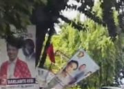 Bawaslu Amankan Baliho Caleg Yang Hampir Roboh di Palmerah