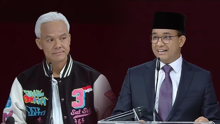 Momen Debat Pamungkas, Anies serta juga Ganjar Kompak Serang Bansos Jokowi