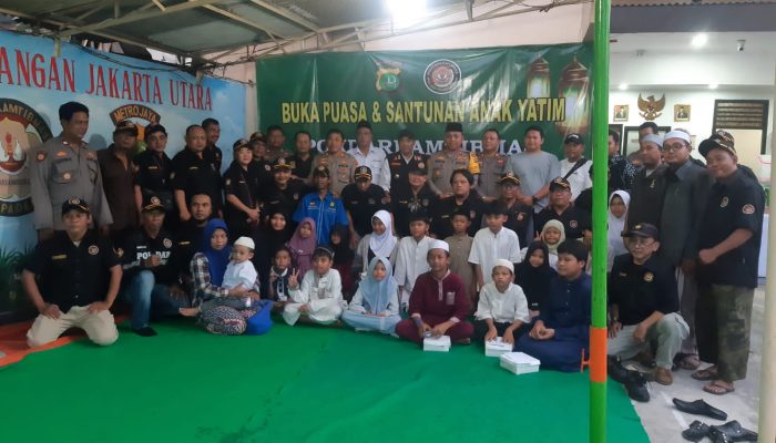 Safari Ramadhan, Polsek Pademangan Santuni Anak Yatim dan Buka Puasa Bersama Pokdar Kamtibmas