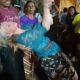 Bulle Marie Mendadak Ambil Sebilah Keris Tancapkan Kedada Diiringi Gambelan Ikuti Upacara Keagamaan Di Desa Pemuteran Buleleng