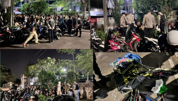 Tim Patroli Perintis Polres Metro Jakarta Barat Bubarkan Konvoi Sahur On The Road