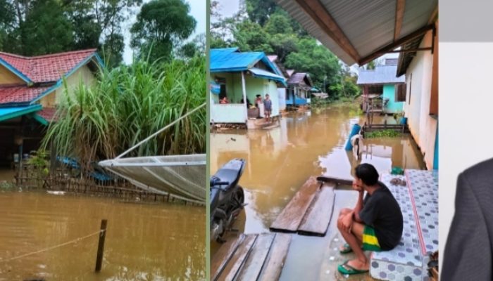 Intensitas Hujan Cukup Tinggi Kota Kecamatan Sokan dan Sekitarnya Kini Dilanda Banjir