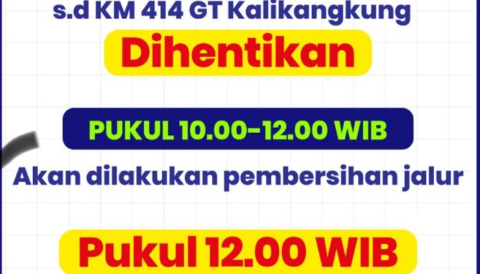 Kakorlantas Mengumumkan One Way Resmi Diberhentikan dari KM 72 Tol Cipali – KM 414 Tol Kalikangkung Mulai Selasa 12.00 WIB