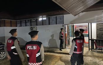 Satuan Samapta Polres Melawi Melaksanakan Patroli dan Pengaman Kantor KPUD Melawi