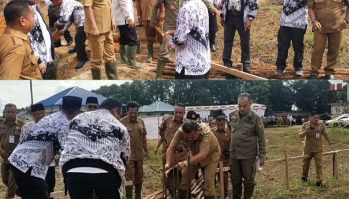 Bupati Melawi Letak Batu Pertama Gedung Graha PGRI Kabupaten Melawi