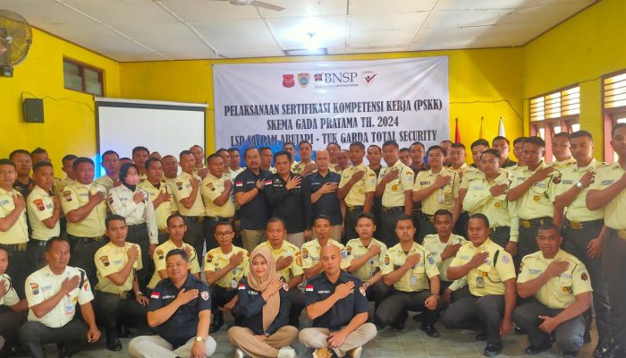 Sebanyak 60 Satpam Gada Pratama Ikuti Uji Kompetensi Gratis dari BNSP di Klaten