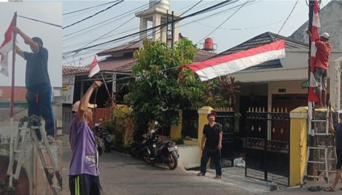 Jelang HUT ke 79 RI, Puluhan Bendera Merah Putih dan Umbul-Umbul Hiasi Lingkungan RT 008 Gandaria Utara