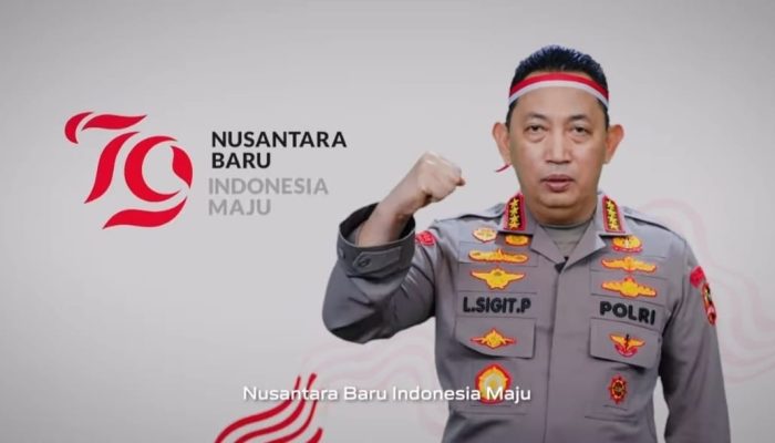 Kapolri di HUT RI ke-79 Mengajak Masyarakat Semangat Baru untuk Nusantara Baru, Indonesia Maju