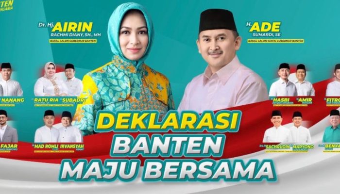 DPD PDIP dan Golkar Bakal Deklarasikan Airin -Ade  Sebagai Balon Gubernur dan Wagub Banten  Pilkada 2024