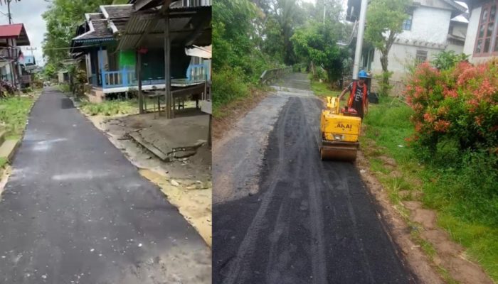 Masran, Tokoh Masyarakat Desa Domet Permai Apresiasi Pengaspalan Jalan Desa  Lingkungan Desanya