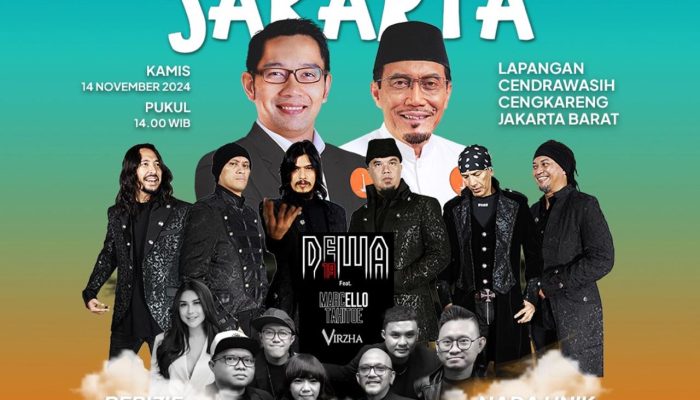 Kampanye Akbar RIDO akan dimeriahkan Band Dewa 19  Bertajuk ‘Satuin Jakarta’