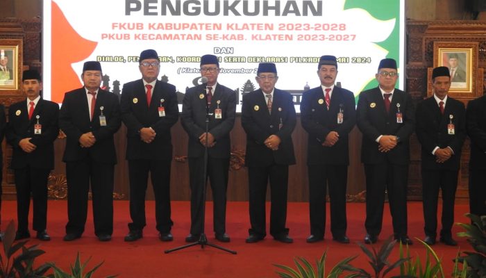 Bupati Klaten Kukuhkan FKUB dan PKUB Kecamatan se-Kabupaten Klaten Periode Tahun 2023-2028