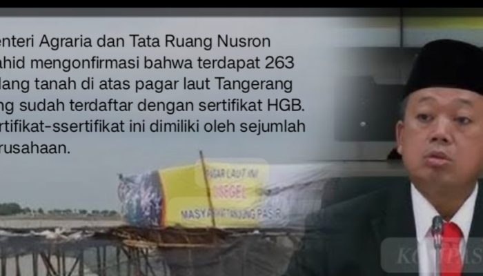 Hebat Kementrian ATR Sudah Bisa Keluarkan “Sertifikat “ Hak Guna Laut