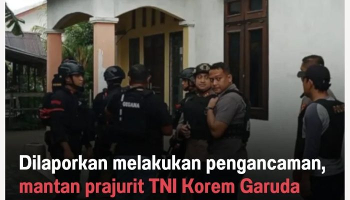 Mantan Prajurit TNI dari Korem 042 Garuda Putih Jambi Tembak Anggota Polisi Militer