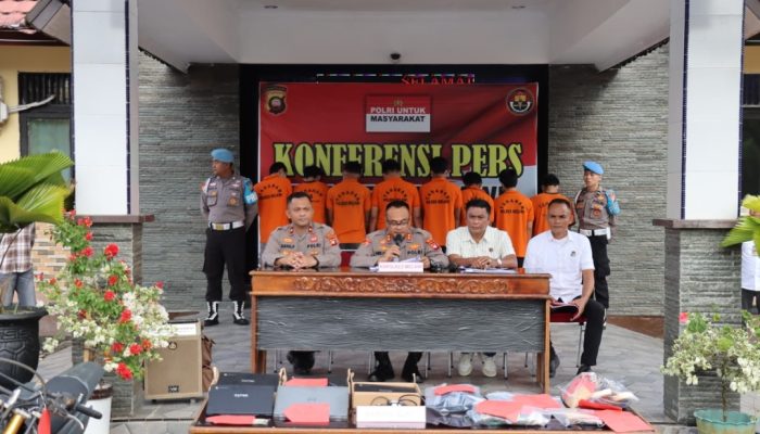 Kapolres Melawi Pimpin Konferensi Pers, Ungkap 8 Tersangka dari 4 Kasus Hukum