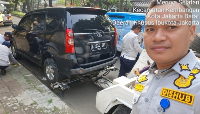 Operasi Penertiban Parkir Liar di Kembangan, Jakarta Barat Berlanjut