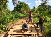 Gotong Royong Warga Perbaiki 6 Jembatan Rusak di Melawi, Harapkan Perhatian Pemerintah