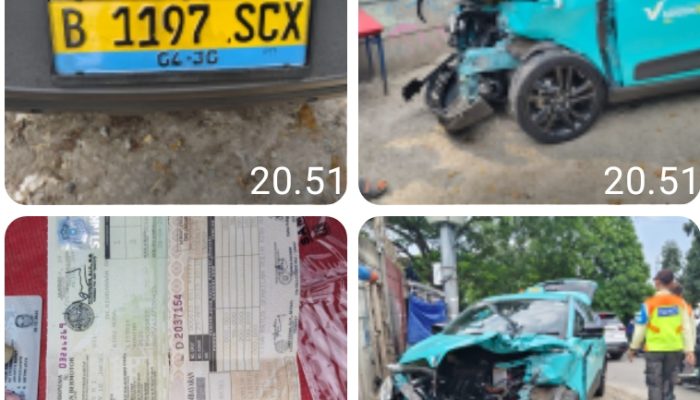 Taksi GreenSM Terserempet KRL di Cengkareng: Diduga Pengemudi Lalai Main Ponsel