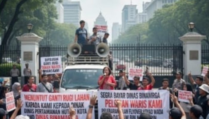 Tuntut Ganti Rugi Rp 369 Miliar, Ahli Waris Da’am Bin Nasairin Gelar Aksi Unjuk Rasa di Balai Kota DKI