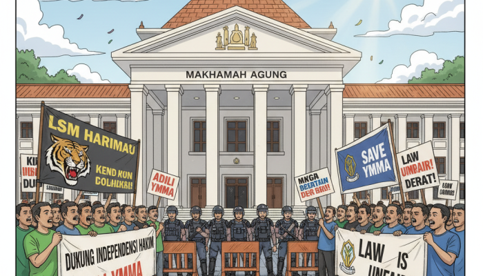 MA Digeruduk Dua Kubu Aksi Berseberangan: LSM Harimau Dukung Independensi Hakim di Kasus YMMA