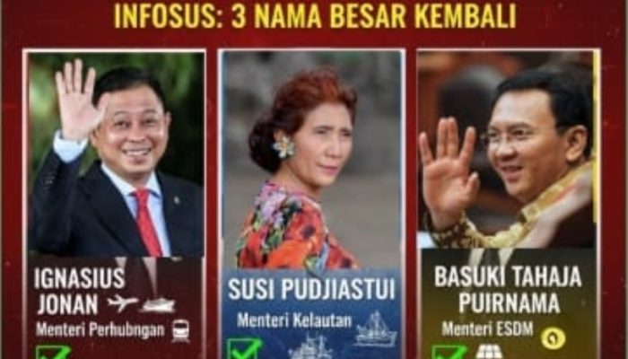 ​🔥 Panas! Isu Reshuffle Kabinet Mendadak Mencuat: Tiga Tokoh Reformis—Jonan, Susi, dan Ahok—Disebut-sebut Kembali ke Kursi Menteri